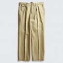 ADDICT CLOTHES-SINGLE-PLEATED COTTON ARMY TROUSERS